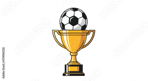 Golden Trophy with Soccer Ball Championship Award.