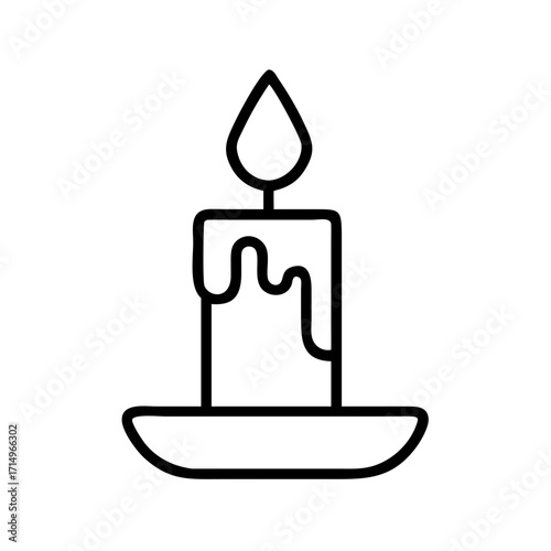 Candle light vector illustration, decorative candle, burning candle, wax candle, candle flame design