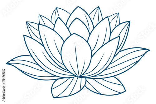 a-flat-vector-illustration-of-lotus-flower-outline.eps
