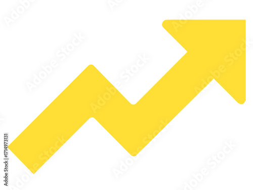 yellow arrow on white background