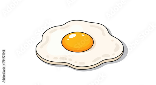 A single perfectly fried egg with a bright yellow yolk and white albumen.