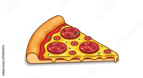 A Delicious Slice of Pepperoni Pizza with Melted Cheese.