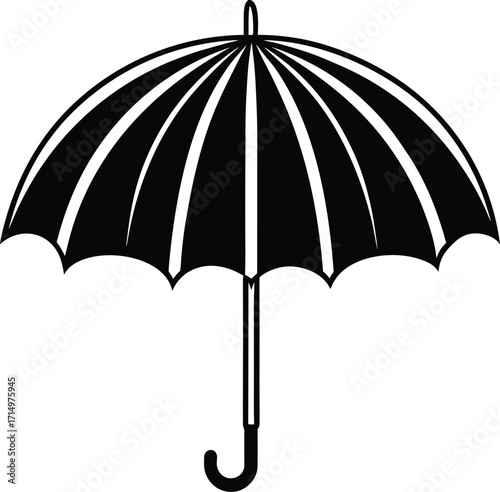 umbrella-flat-vector--simple-clean umbrella silhouette-design