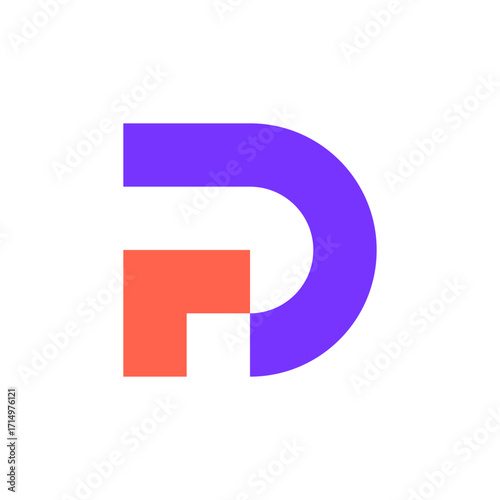 Letter D arrow simple modern logo
