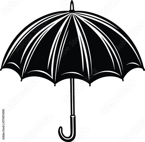 umbrella-flat-vector--simple-clean umbrella silhouette-design