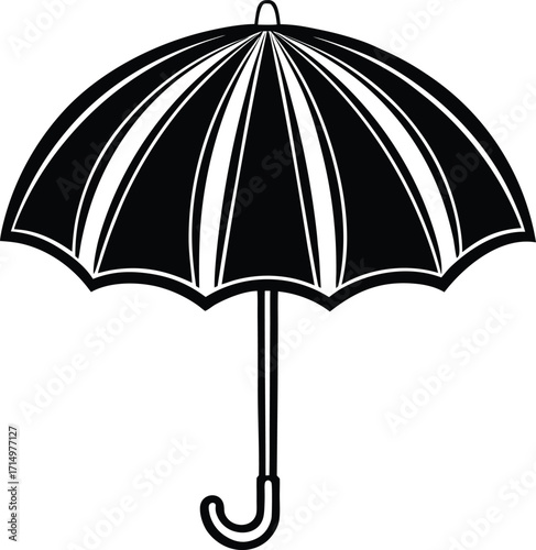 umbrella-flat-vector--simple-clean umbrella silhouette-design