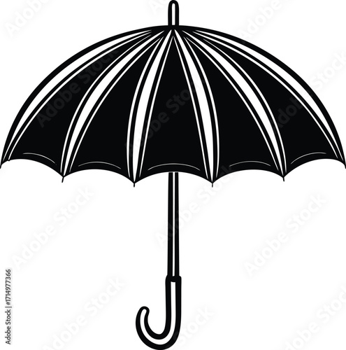 umbrella-flat-vector--simple-clean umbrella silhouette-design