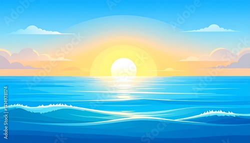 Sunrise over calm ocean