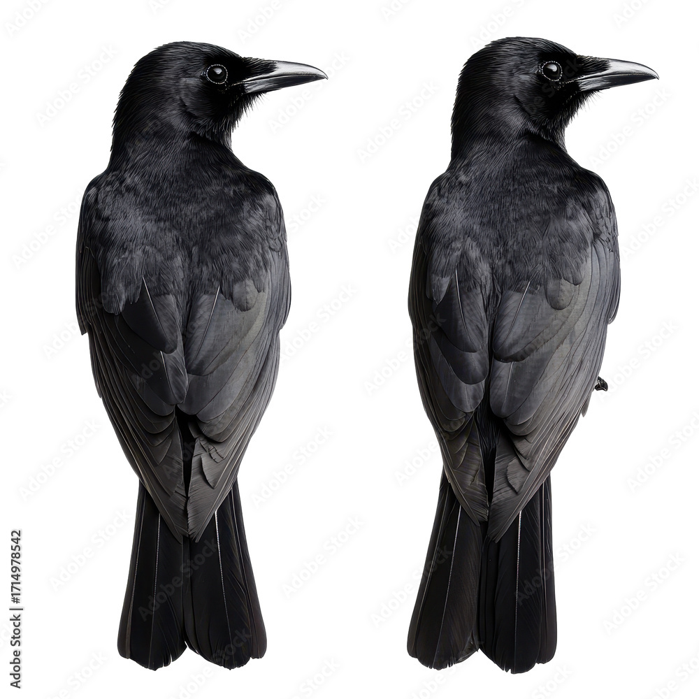 Fototapeta premium Black front and back, Black front and back, reflecting a stylish and uniform appearance for diverse purposes, isolated on transparent background