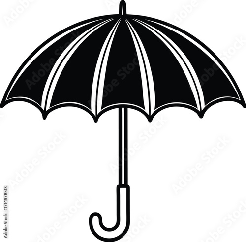umbrella-flat-vector--simple-clean umbrella silhouette-design