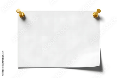 Blank sheet of paper pinned to a wall, ready for a message.