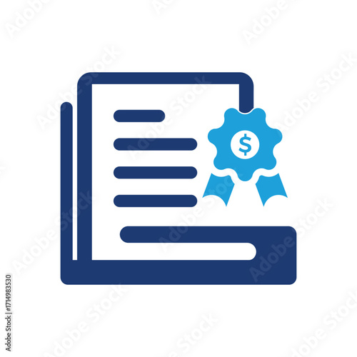 Financial Achievement Certificate of Value Certified Document with Monetary Award