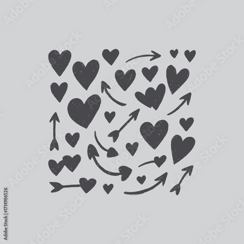 Fun and Flirty Heart Arrow Graphics