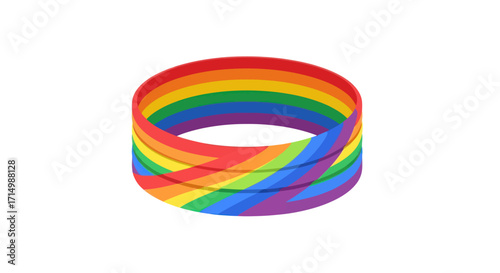 Colorful Rainbow Ring Symbolizing LGBTQ Pride and Diversity.