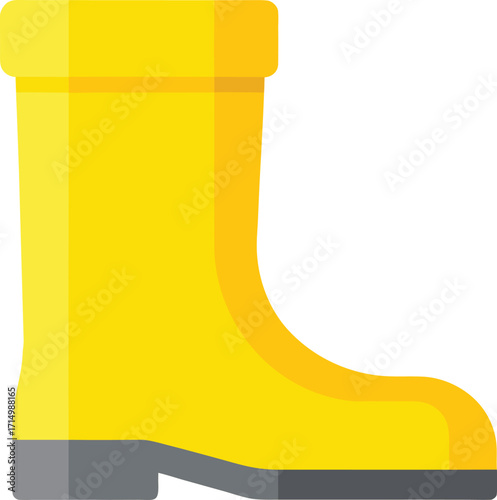 rain boot for autumn season vector icon illustration