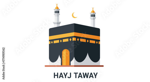 Flattened Illustration of the Kaaba in Mecca.