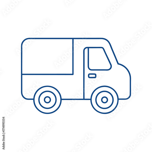 A fast delivery truck vehicle icon for transportation and shipping business