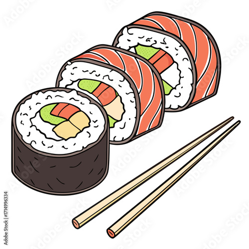 sushi on a plate