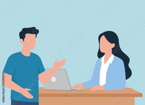 Professional collaboration in action—one person presents while another engages digitally, symbolizing teamwork and shared ideas.