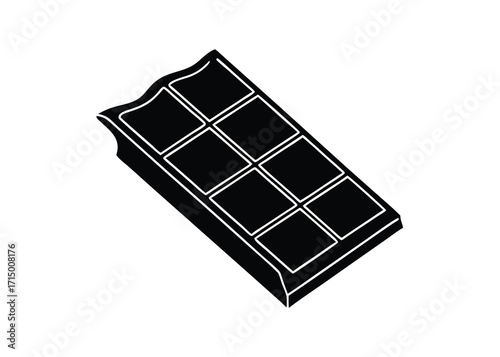chocolate bar silhouette vector art icon