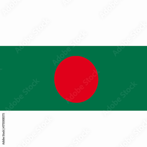 Free Download Bangladesh Flag with Green Field and Red Circle Centered on White Background national country - GFXLoad