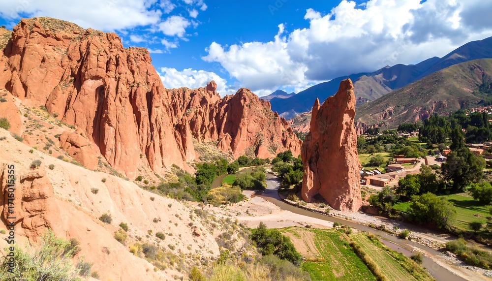 Fototapeta premium Red rock canyon landscape