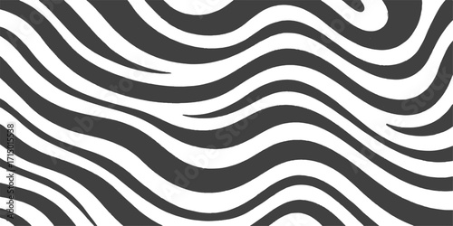 A striking black and white background with a bold animal print texture of zebra stripes