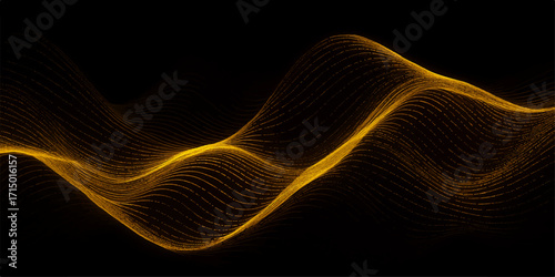 Blue waves of light create an abstract fractal pattern, a dynamic technology design for a colorful energy backdrop