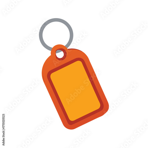 keychain mockup flat color illustration