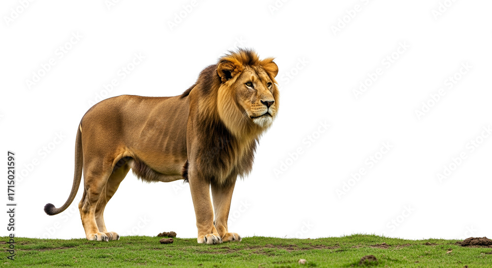 Obraz premium lion on white background