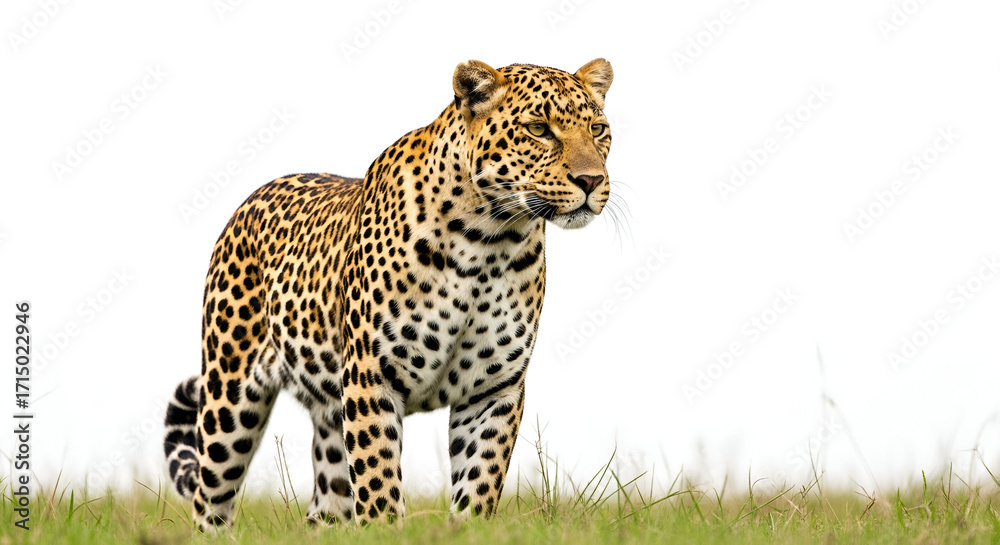 Naklejka premium leopard on a branch