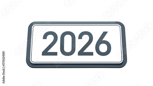A digital illustration of the year 2026.