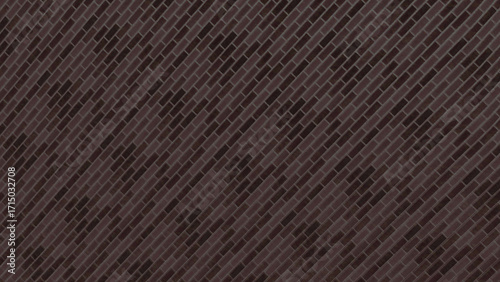 Dark brown abstract geometric background with a subtle diagonal pixelated mosaic pattern, modern digital art for wallpaper or texture