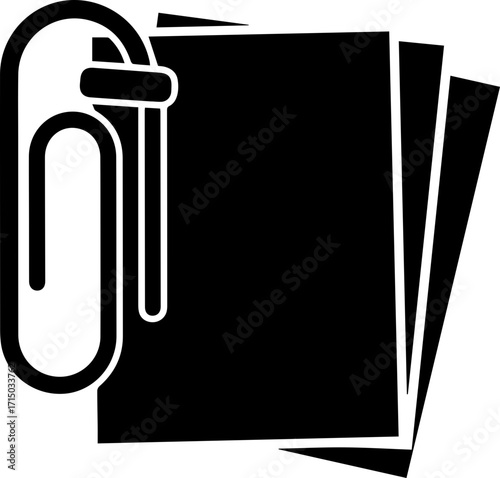 Professional paperclip secures documents for organized business operations and efficient workflow management