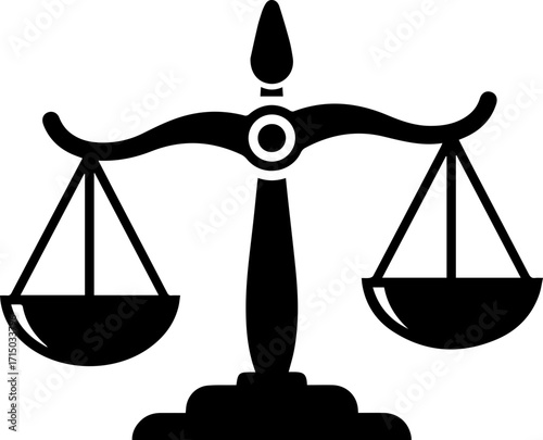 Elegant justice scales symbolize fairness and legal balance for professional law and business applications