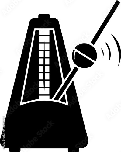 Iconic metronome ticking rhythmically, essential for music practice and performance precision
