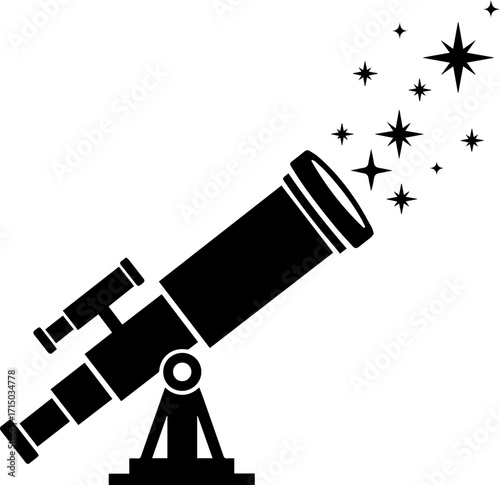 Discovering the cosmos with a powerful telescope, reaching for distant stars and celestial wonders.