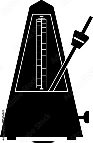 Classic metronome keeps steady beat for musicians practicing rhythm and tempo mastery