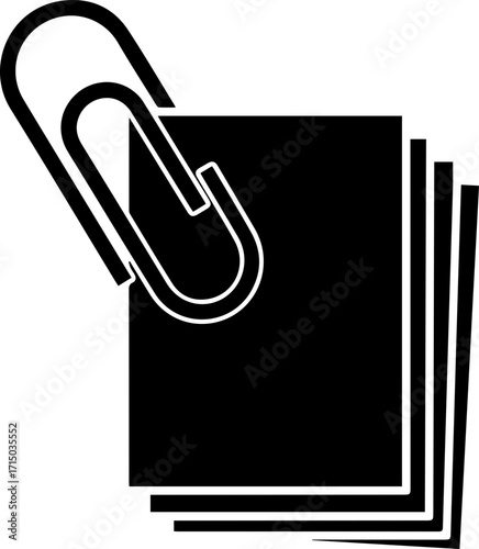 Securely fasten documents with a modern metallic clip, organizing papers for professional efficiency