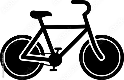 Classic bicycle silhouette design for active lifestyle and eco-friendly transport concepts