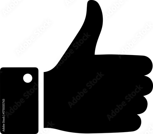 Positive affirmation symbol, thumbs up gesture for approval, agreement, and success in business and life