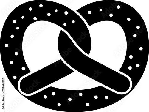 Crispy, delicious pretzel design perfect for bakery branding and snack promotion.