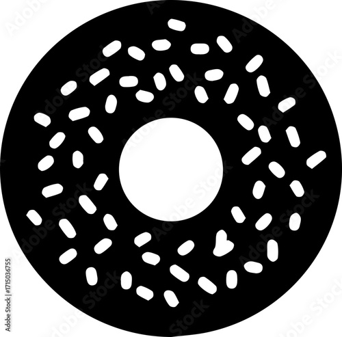 Whimsical sprinkle donut icon sparks joy for sweet treats and bakery branding projects