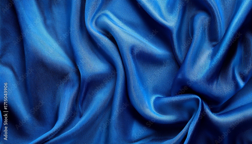 Obraz premium Blue Fabric Texture Background With Copy Space