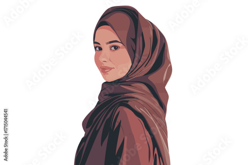 young beautiful woman wearing a hijab isolated isolated