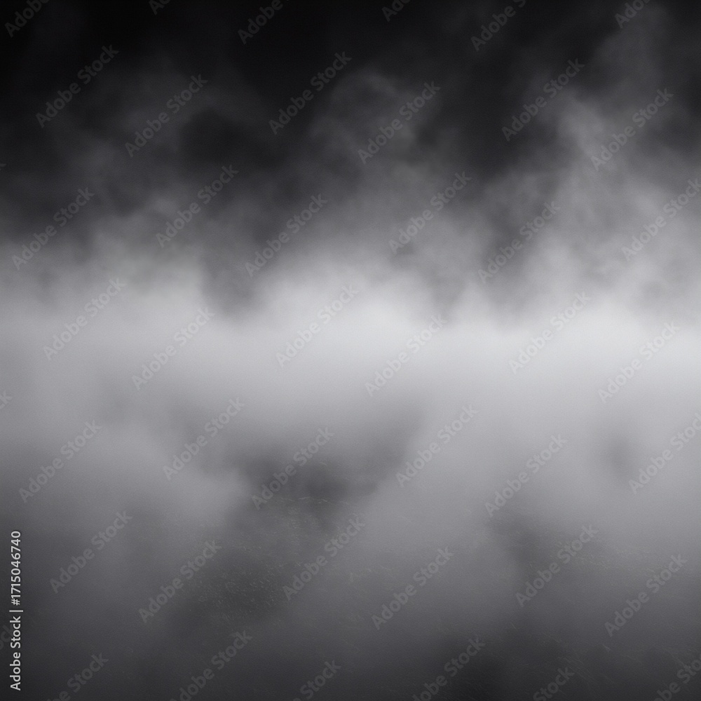 Fototapeta premium Dramatic Smoke and Fog Grayscale Abstract Texture Overlay.