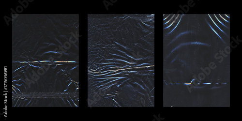 branding textures from plastic packaging for identity mockups
