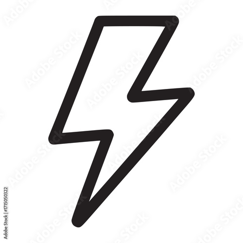 Vector art of simple lightning bolt illustration, perfect for representing energy, speed, power, or electricity, suitable for technology, weather, or abstract concepts