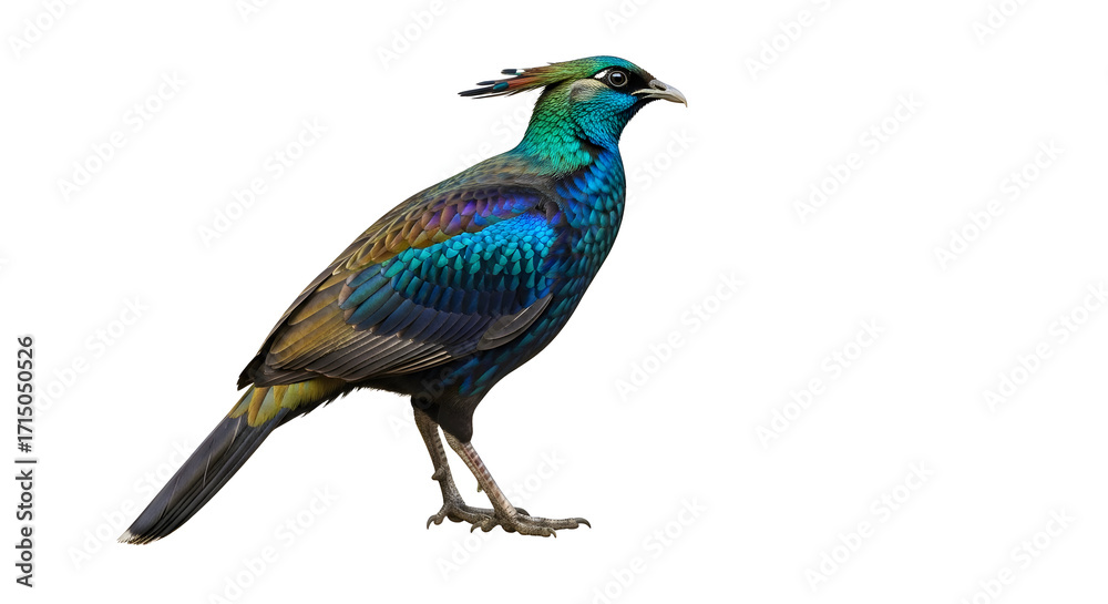 Fototapeta premium peacock isolated on white background