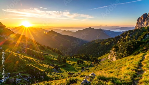 Mountain Sunrise Panorama